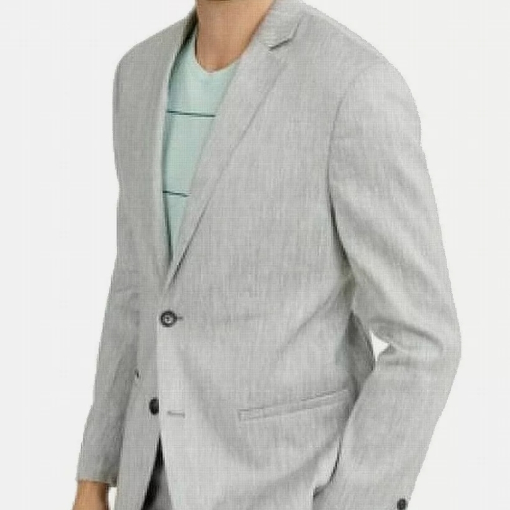Inc gray herringbone blazer
